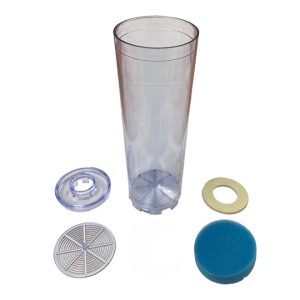 Container cartouche 9-3/4 Vide (une coupelle, un joint, une mousse, une grille et tube vide)