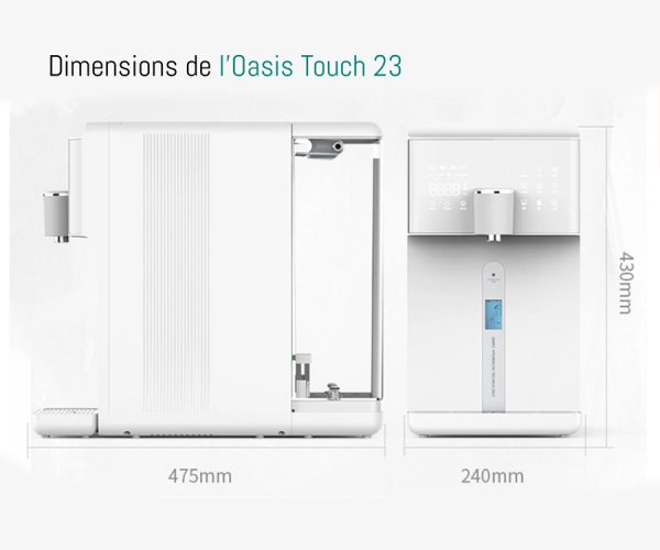 OASIS TOUCH 23 Osmoseur de bureau, maison instantané UV