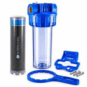 Porte filtre 9-3/4 complet avec container charbon actif